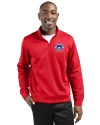 South Bend Cubs Clique Lift Eco Performance Half Zip Unisex Pullover Red Front Thumbnail Image