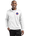 View image 7: South Bend Cubs Clique Lift Solution-dyed Performance Unisex Half Zip Sweatshirt White Front