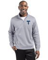 Tulsa Drillers Clique Lift Eco Performance Half Zip Unisex Pullover Grey Melange Front Thumbnail Image