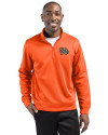 Norfolk Tides Clique Lift Eco Performance Half Zip Unisex Pullover Orange Front Thumbnail Image