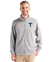Tulsa Drillers Clique Lift Eco Performance Full Zip Unisex Jacket Grey Melange Front Thumbnail Image