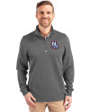 New Hampshire Fisher Cats Cutter & Buck Traverse Stretch Eco Quarter Zip Mens Big and Tall Pullover Elemental Grey Front Thumbnail Image