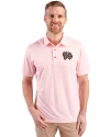 Norfolk Tides Cutter & Buck Pike Double Dot Print Stretch Mens Big and Tall Polo College Orange Front Thumbnail Image