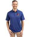 Round Rock Express Cutter & Buck Virtue Eco Pique Recycled Mens Big and Tall Polo Tour Blue Front Thumbnail Image