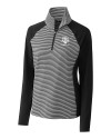 Texas A&M Aggies Alumni Cutter & Buck Forge Tonal Stripe Stretch Half Zip Womens Top Black Mannequin Thumbnail Image