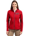 Lansing Lugnuts Cutter & Buck Adapt Eco Knit Hybrid Recycled Womens Full Zip Jacket Red Front Thumbnail Image