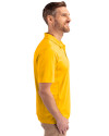 Rochester Red Wings Cutter & Buck Prospect Eco Textured Stretch Recycled Mens Short Sleeve Polo College Gold Side Thumbnail Image