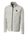 Louisville Bats Clique Summit Performance Fleece Full Zip Mens Jacket Silver Mannequin Thumbnail Image