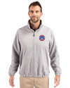 South Bend Cubs Cutter & Buck Charter Eco Recycled Mens Full-Zip Jacket Polished Medium Gray Front Thumbnail Image