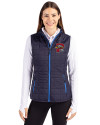 Portland Sea Dogs Cutter & Buck Rainier PrimaLoft® Womens Eco Insulated Full Zip Puffer Vest Dark Navy Front Thumbnail Image