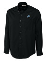 View image 2: Detroit Lions Cutter & Buck Epic Easy Care Fine Twill Mens Long Sleeve Dress Shirt Black Mannequin