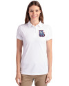 New Hampshire Fisher Cats Cutter & Buck Advantage Eco Tri-Blend Pique Womens Polo White Front Thumbnail Image