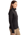 Omaha Storm Chasers Cutter & Buck Traverse Stretch Eco Quarter Zip Womens Pullover Black Side Thumbnail Image