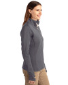 Omaha Storm Chasers Cutter & Buck Traverse Stretch Eco Quarter Zip Womens Pullover Elemental Grey Side Thumbnail Image