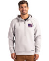 New York Giants Cutter & Buck Roam Epic Versatility Half Zip Recycled Mens Hooded Pullover Solitare Front Thumbnail Image