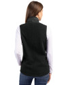 Las Vegas Raiders Cutter & Buck Cascade Eco Fleece Womens Vest Black Back Thumbnail Image
