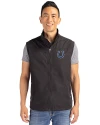Indianapolis Colts Cutter & Buck Charter Recycled Packable Mens Big & Tall Full Zip Vest Black Front Thumbnail Image
