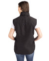Detroit Lions Cutter & Buck Charter Eco Recycled Full-Zip Womens Vest Black Back Thumbnail Image