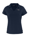New England Patriots Cutter & Buck Daybreak Eco Recycled Womens V-neck Polo Navy Blue Mannequin Thumbnail Image