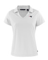 New England Patriots Cutter & Buck Daybreak Eco Recycled Womens V-neck Polo White Mannequin Thumbnail Image