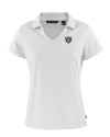 Las Vegas Raiders Cutter & Buck Daybreak Eco Recycled Womens V-neck Polo White Mannequin Thumbnail Image