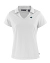 Carolina Panthers Cutter & Buck Daybreak Eco Recycled Womens V-neck Polo White Mannequin Thumbnail Image