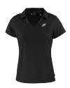 Philadelphia Eagles Cutter & Buck Daybreak Eco Recycled Womens V-neck Polo Black Mannequin Thumbnail Image