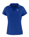New York Giants Cutter & Buck Daybreak Eco Recycled Womens V-neck Polo Tour Blue Mannequin Thumbnail Image