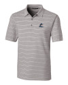 View image 3: Miami Marlins Cutter & Buck Forge Epic Confidence Recycled Heathered Stripe Stretch Mens Polo Polished Medium Gray Mannequin