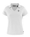 New Orleans Saints Cutter & Buck Daybreak Eco Recycled Womens V-neck Polo White Mannequin Thumbnail Image