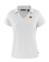 Washington Commanders Cutter & Buck Daybreak Eco Recycled Womens V-neck Polo White Mannequin Thumbnail Image