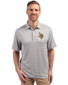 Minnesota Vikings Cutter & Buck Forge Eco Double Stripe Stretch Recycled Mens Big &Tall Polo Polished/White Front Thumbnail Image