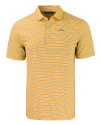 Los Angeles Chargers Cutter & Buck Forge Eco Double Stripe Stretch Recycled Mens Polo College Gold/White Mannequin Thumbnail Image
