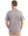 New York Giants Cutter & Buck Forge Eco Heather Stripe Stretch Recycled Mens Big & Tall Polo Elemental Grey Heather Back Thumbnail Image