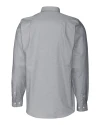 Miami Marlins Cutter & Buck Stretch Oxford Mens Long Sleeve Dress Shirt Charcoal Mannequin Back Thumbnail Image