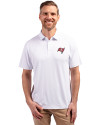 Tampa Bay Buccaneers Cutter & Buck Forge Recycled Four-Way Stretch Mens Polo White Front Thumbnail Image