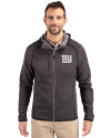 New York Giants Cutter & Buck Mainsail Full Zip Hooded Mens Jacket Charcoal Heather Front Thumbnail Image