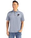 Atlanta Falcons Cutter & Buck Pike Eco Pebble Print Stretch Recycled Mens Polo Polished/White Front Thumbnail Image