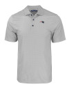 New England Patriots Cutter & Buck Pike Eco Tonal Geo Print Stretch Recycled Mens Polo Elemental Grey Mannequin Thumbnail Image