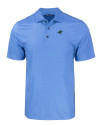 Carolina Panthers Cutter & Buck Pike Eco Tonal Geo Print Stretch Recycled Mens Polo Atlas Light Blue Mannequin Thumbnail Image