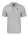 New England Patriots Cutter & Buck Pike Eco Tonal Geo Print Stretch Recycled Mens Big & Tall Polo Elemental Grey Mannequin Thumbnail Image