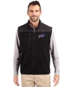 Buffalo Bills Cutter & Buck Cascade Eco Sherpa Mens Big and Tall Fleece Vest Black Front Thumbnail Image