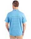 Detroit Lions Cutter & Buck Forge Eco Heather Stripe Stretch Recycled Mens Polo Digital Heather Back Thumbnail Image