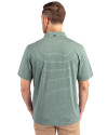 Green Bay Packers Cutter & Buck Forge Eco Heather Stripe Stretch Recycled Mens Polo Hunter Heather Back Thumbnail Image