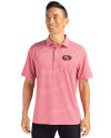 San Francisco 49ers Cutter & Buck Forge Eco Heather Stripe Stretch Recycled Mens Polo Cardinal Red Heather Front Thumbnail Image