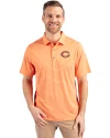 Chicago Bears - Cutter & Buck Forge Eco Heather Stripe Stretch Recycled Mens Polo College Orange Heather Front Thumbnail Image