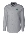 View image 2: Charlotte Knights Cutter & Buck Easy Care Stretch Oxford Mens Long Sleeve Button Down Shirt Charcoal Mannequin
