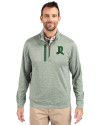 Dayton Dragons Cutter & Buck Stealth Heathered Quarter Zip Mens Pullover Hunter Green Front Thumbnail Image
