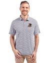 Durham Bulls Cutter & Buck Virtue Eco Pique Botanical Print Recycled Mens Polo Navy Blue Front Thumbnail Image
