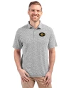 Grambling Tigers Cutter & Buck Virtue Eco Pique Botanical Print Recycled Mens Polo Black Front Thumbnail Image